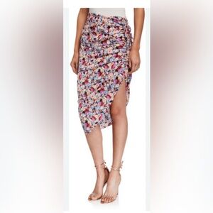 Veronica Beard Ari Floral silk skirt